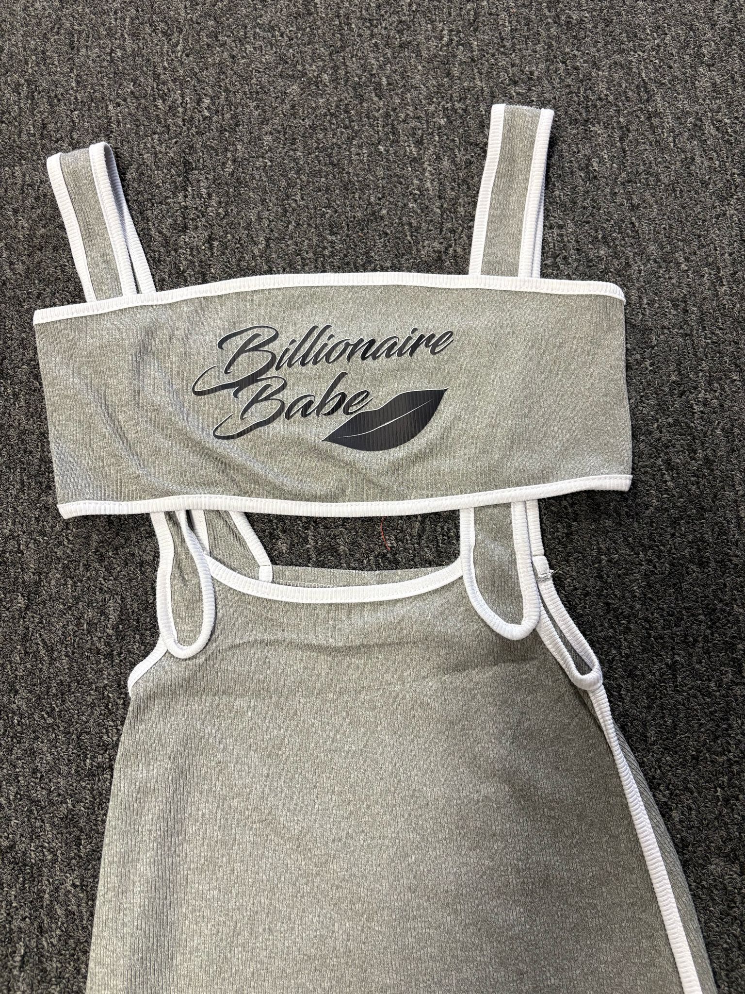 Billionaire Babe Rib Top & Overall Skirt Set