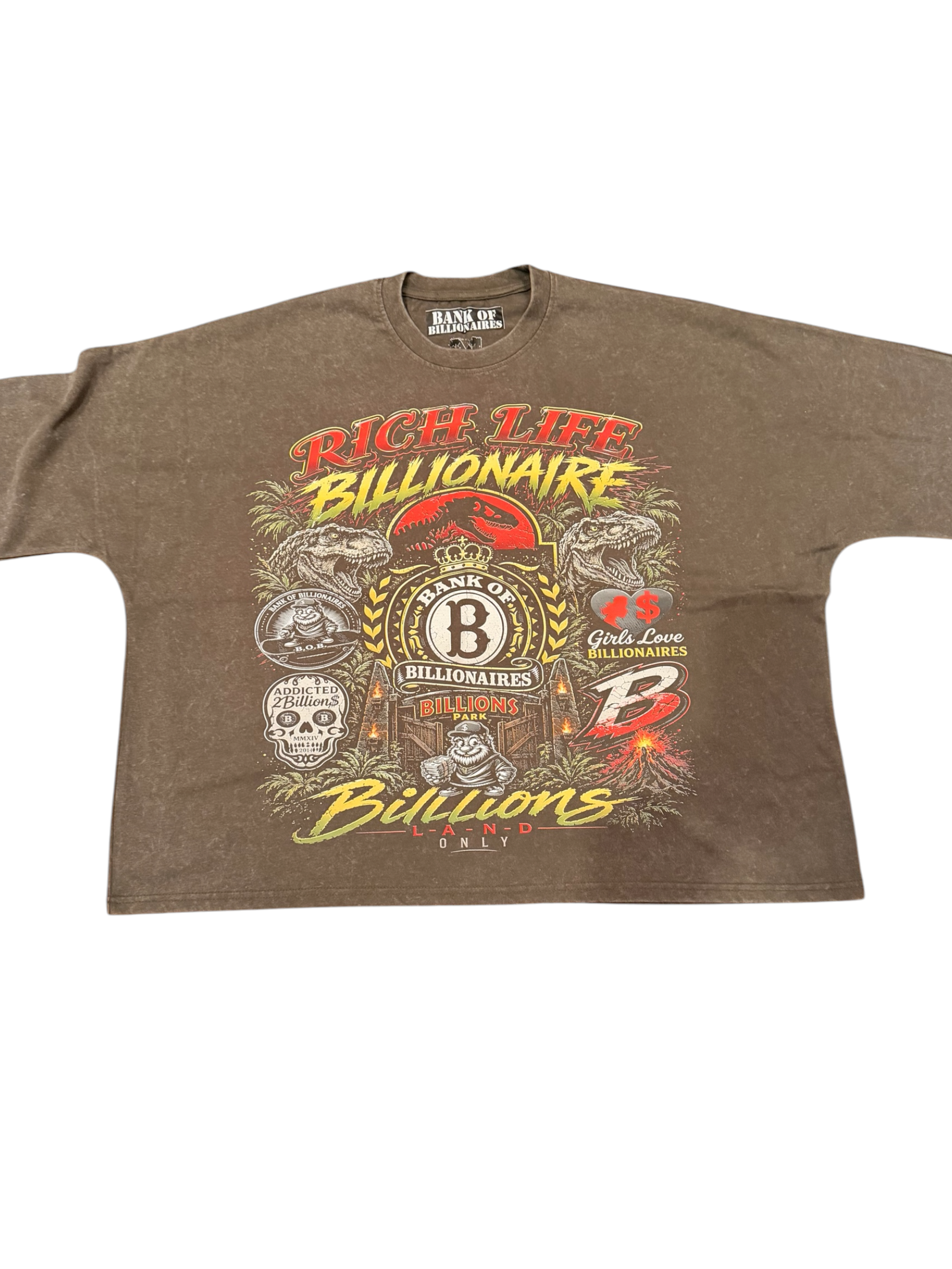 Rich Life Billionaire Oversized Crop Tee